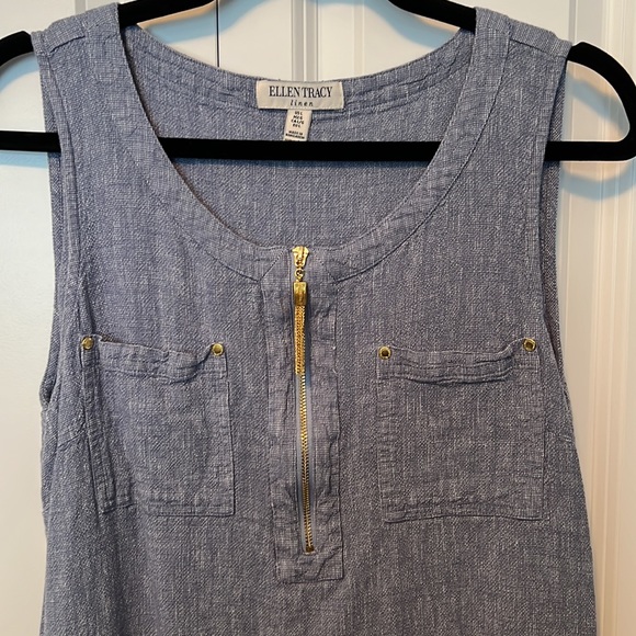 Ellen Tracy Linen dress. - Picture 2 of 7